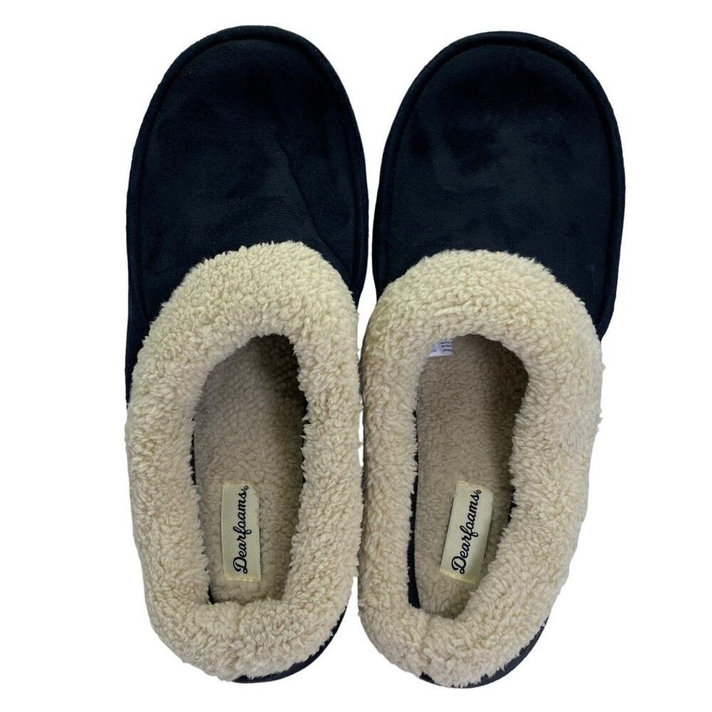 Dearfoams Black  Knit House Shoe Clog Slipper Men's  Size‎ 11-12 Large